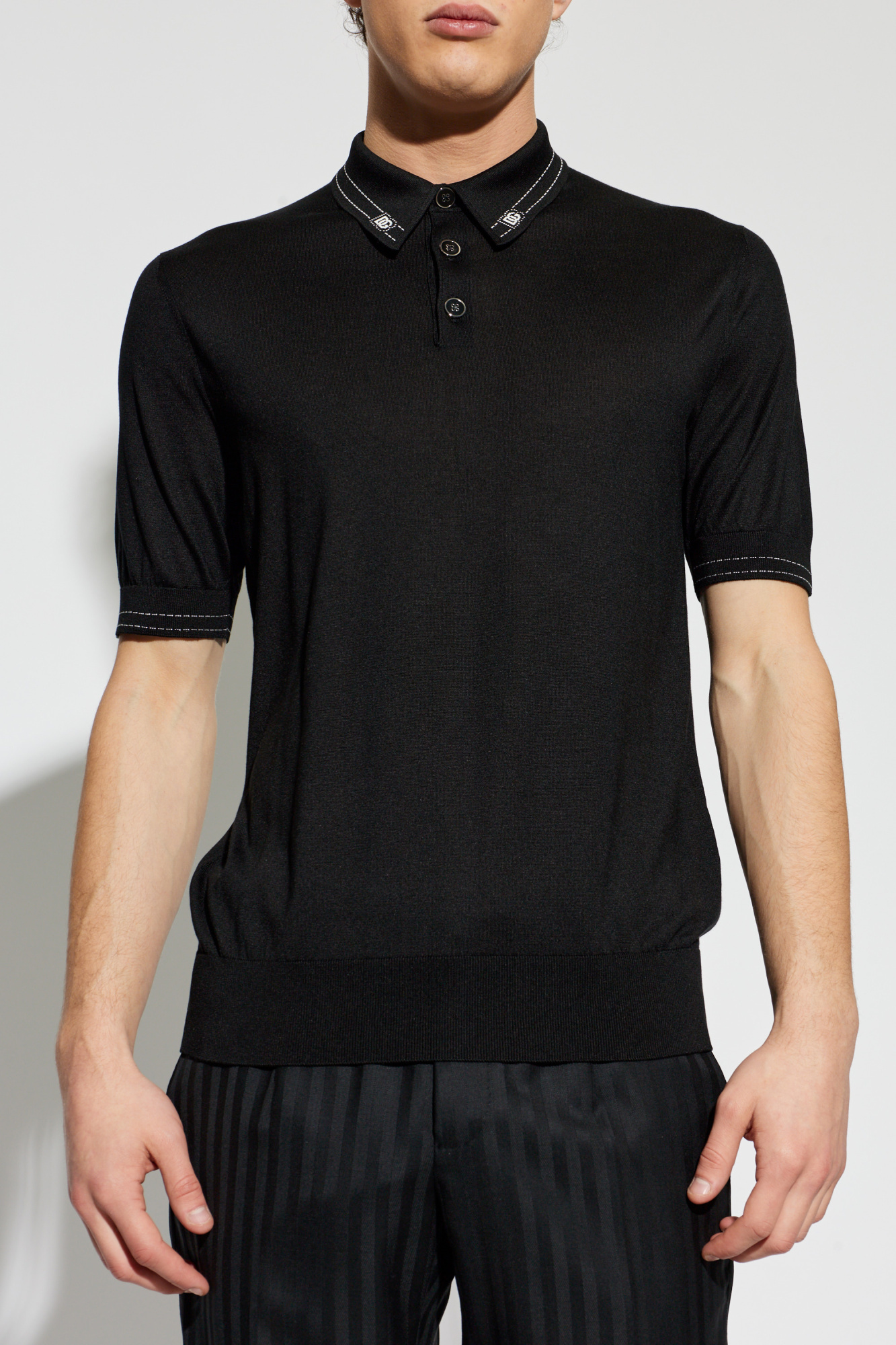 Dolce & Gabbana Silk polo | Men's Clothing | Vitkac